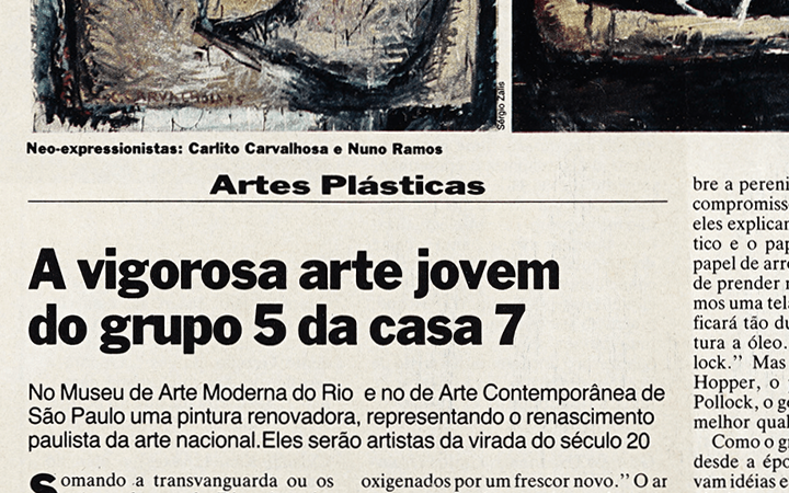 A vigorosa arte jovem do grupo 5 da casa 7